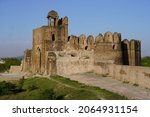 Ruins of ancient Rohtas Fort in Jehlum Punjab Pakistan Which showcases the rich history of India and the Ancient Civilization and Architecture Vintage