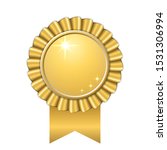 award ribbon gold icon. golden... | Shutterstock . vector #1531306994