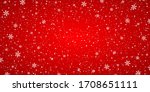 Snow Red Background. Christmas...
