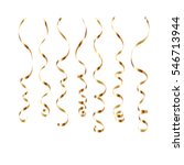 gold curly ribbon serpentine... | Shutterstock . vector #546713944
