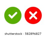 tick and cross signs. green... | Shutterstock .eps vector #582896827