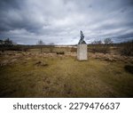 Small photo of Dronnimgmolle, Denmark - March 23 2023: Earthbound (1925), one of several sculptures of the Danish sculptor Rudolph Tegner (1873-1950) in the beautiful hilly and protected moorland, Rusland.