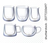 double glass cup set. drink... | Shutterstock .eps vector #2077233697