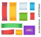 color label fabric blank vector.... | Shutterstock .eps vector #695553664