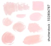 set of light pink pastel... | Shutterstock .eps vector #532806787