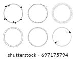 set of vector graphic circle... | Shutterstock .eps vector #697175794