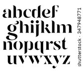 vector elegant black letters  | Shutterstock .eps vector #347948771
