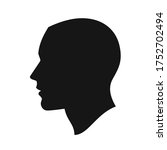 human head silhouette. hand... | Shutterstock .eps vector #1752702494