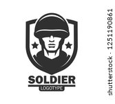 military soldier logo mascot...
