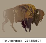 buffalo. hand drawn... | Shutterstock .eps vector #294550574