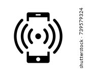 phone icon. ringing  vibrating... | Shutterstock .eps vector #739579324