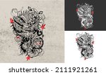 artwork design of dragon... | Shutterstock .eps vector #2111921261