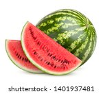 Watermelon Isolated On White...