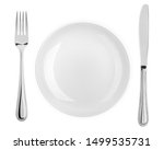 Empty plate  fork  knife ...