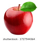 Red apple isolated on white...