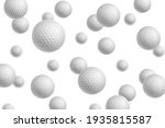Falling Golf Ball Isolated On...