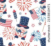 patriotic gnomes with us... | Shutterstock .eps vector #2153810471