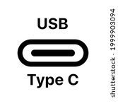 usb port icon. isolated type c... | Shutterstock .eps vector #1999903094