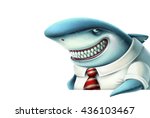illustration of business shark... | Shutterstock . vector #436103467