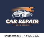 logo car repair on dark... | Shutterstock .eps vector #454232137