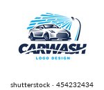 logo car wash on light... | Shutterstock .eps vector #454232434