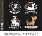 set logo illustration dog  pet... | Shutterstock .eps vector #572554777