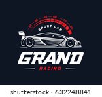 sport car logo on dark... | Shutterstock . vector #632248841