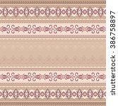 vintage pink red seamless... | Shutterstock .eps vector #386758897