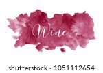 red wine stain isolated on... | Shutterstock .eps vector #1051112654