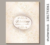 luxury gold vintage wedding... | Shutterstock .eps vector #1381753061