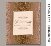 luxury gold vintage wedding... | Shutterstock .eps vector #1381754261