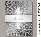 wedding invitation card with... | Shutterstock .eps vector #1432749344