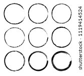 grunge circle frames. round... | Shutterstock .eps vector #1119414524