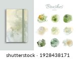 set of art stains green... | Shutterstock .eps vector #1928438171