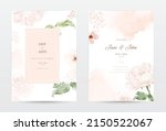 rose and leaves watercolor... | Shutterstock .eps vector #2150522067