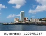 Small photo of Fort-de-France, Martinique - December 19, 2016: View of the waterfront of Fort de France city with the Simon Hotel and boats in the harbor of France's Caribbean overseas department of Martinique.