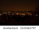 lights in the village of noorbeek in limburg in the netherlands during night