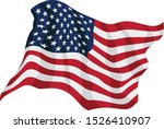 american flag waving isolated... | Shutterstock .eps vector #1526410907