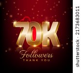 thank you 70 thousand followers ... | Shutterstock .eps vector #2173683011