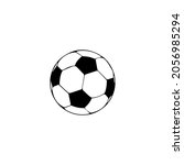 soccer ball icon. flat vector... | Shutterstock .eps vector #2056985294