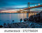 Bay Bridge in San Francisco from Treasure Island
