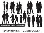 collection of brother and... | Shutterstock .eps vector #2088990664