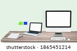 computer monitor isolated on... | Shutterstock . vector #1865451214