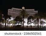 Small photo of Las Vegas, Nevada - 27 April 2017: Fountains of Bellagio. Fountains at Bellagio Hotel and Casino in Las Vegas. Bellagio fountain water show at night. Bellagio hotel and the dancing fountains.