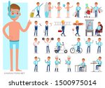 set of teen boy lifestyle... | Shutterstock .eps vector #1500975014