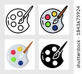 color plate icon vector design... | Shutterstock .eps vector #1843675924