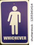 Small photo of Gender free bathroom, whichever sign.
