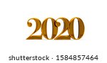 2020 new year isolated on... | Shutterstock . vector #1584857464