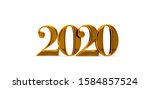 2020 new year isolated on... | Shutterstock . vector #1584857524
