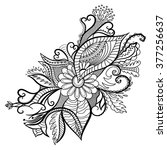 hand drawn doodle element in... | Shutterstock .eps vector #377256637